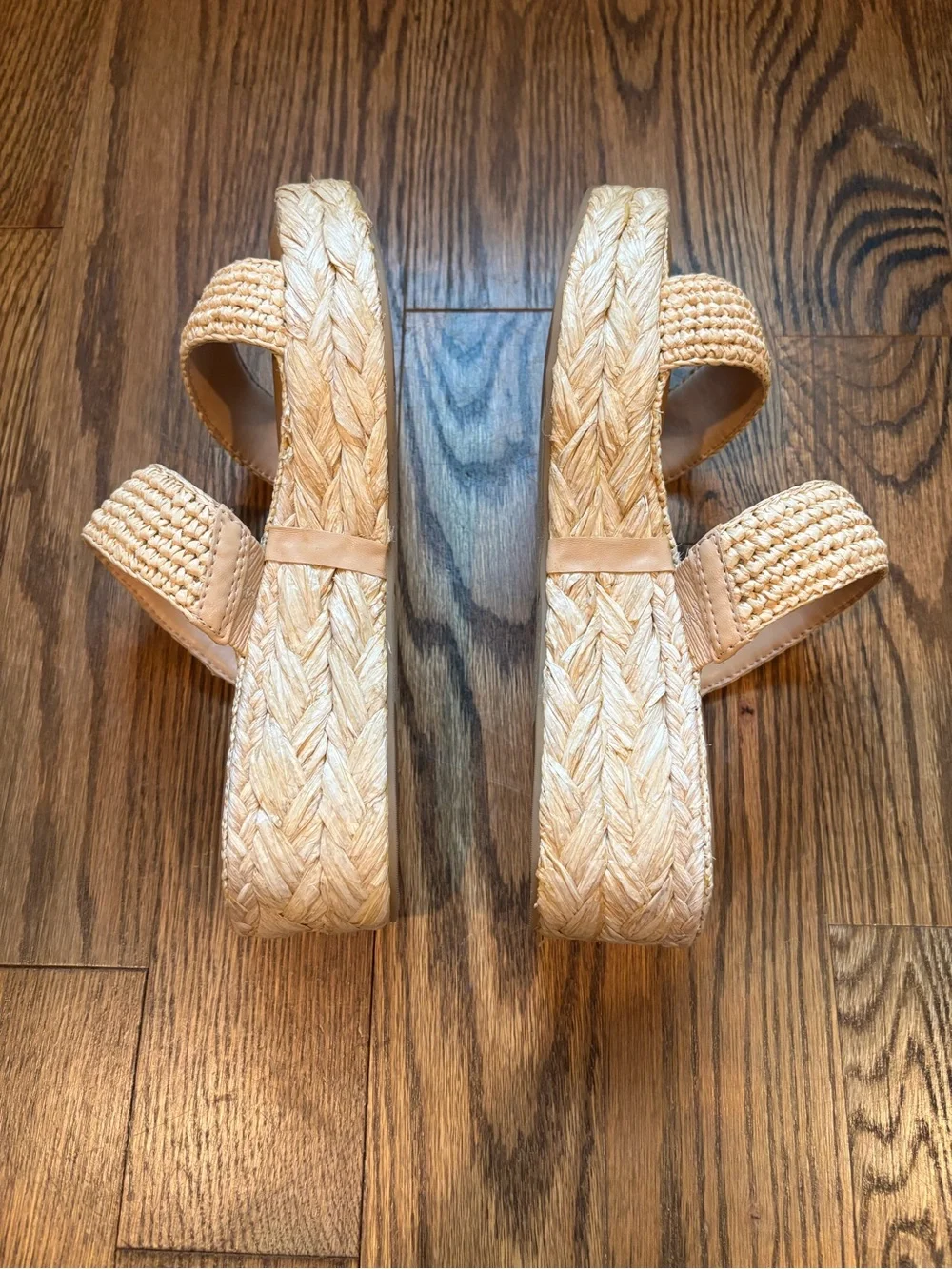 NWOT Dolce Vita Corla  Braided Platform Sandal in Natutal Raffia